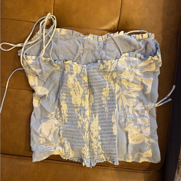 Reformation Blue and Cream Floral Camisole - Picture 2 of 3